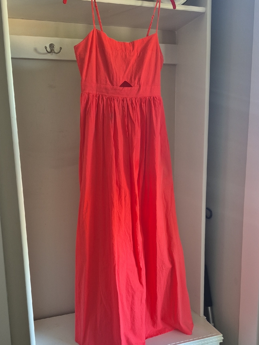Peachy/Orange Spaghetti Strap Maxi Dress